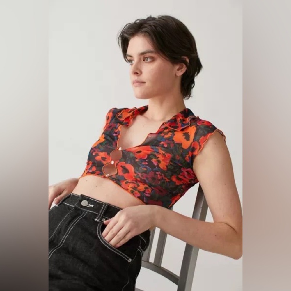 Urban Outfitters floral crop top
